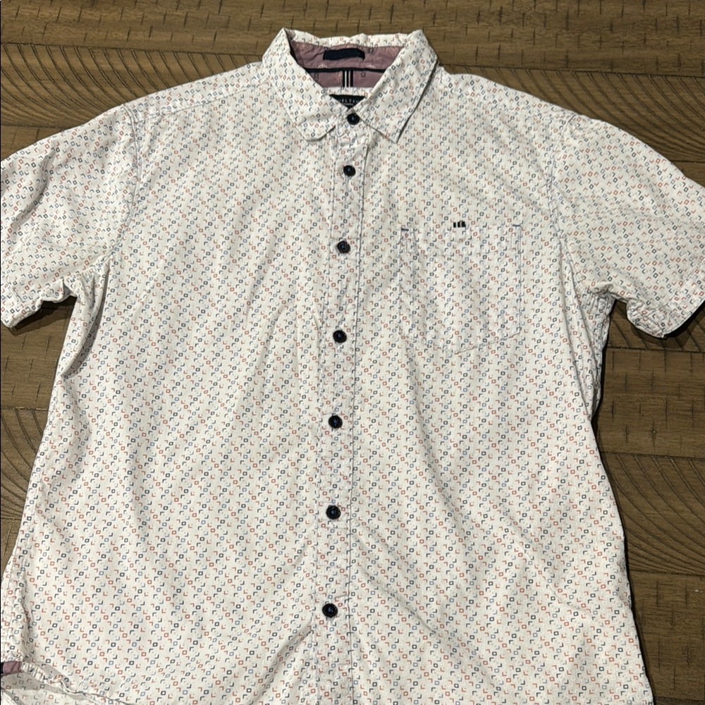 Men's White Patterned Shirt
